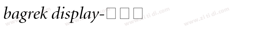 bagrek display字体转换